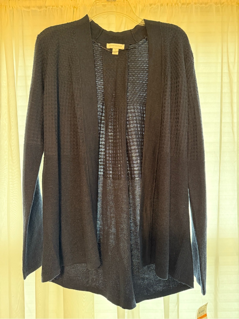 Charter Club Open Front Navy Cardigan Sweater